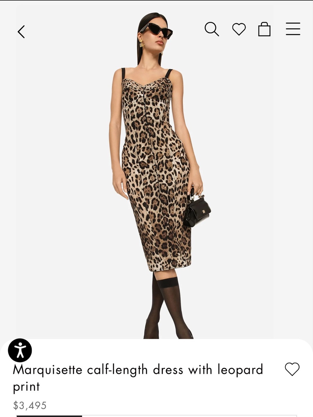 Dolce & Gabbana Leopard-Print Midi Slip Dress - Black & Brown